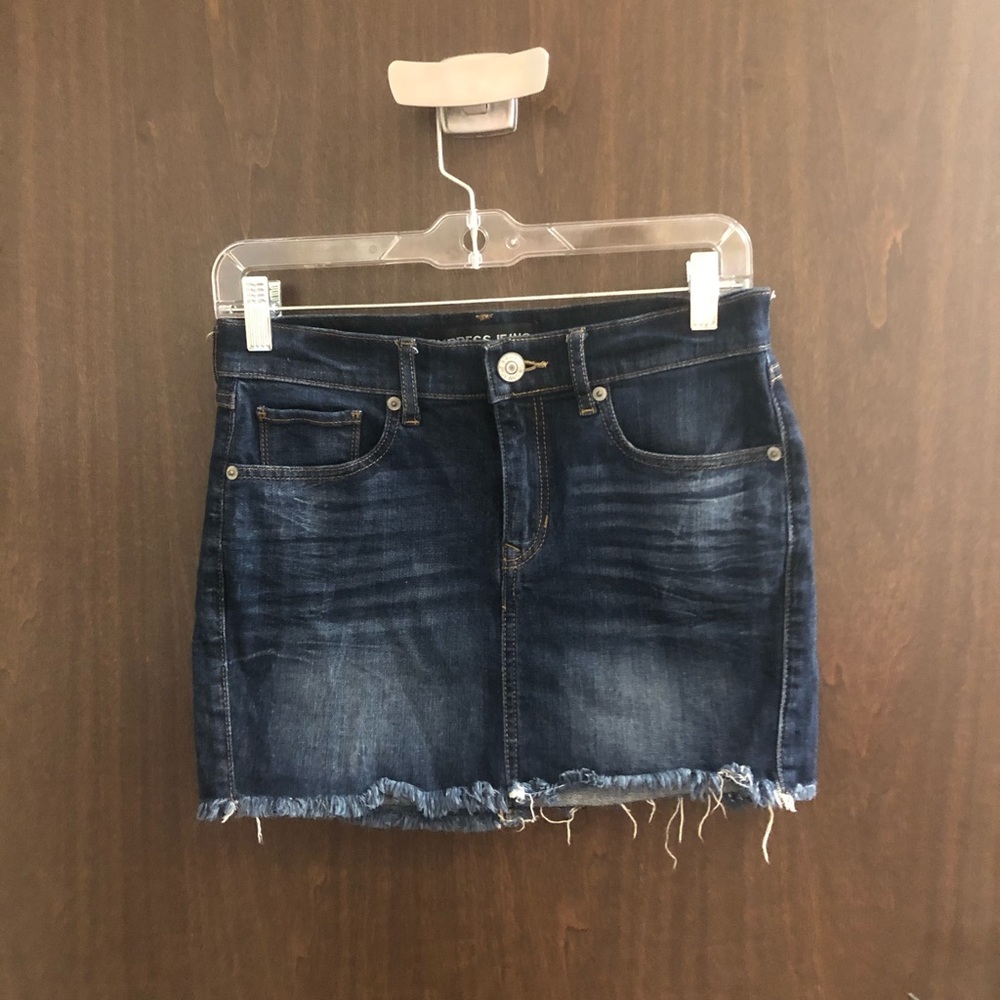 express jeans cut off denim skirt